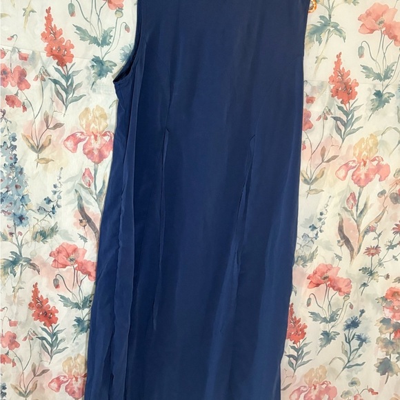 Vintage Sleeveless Blue Button-Down Dress - Picture 5 of 7